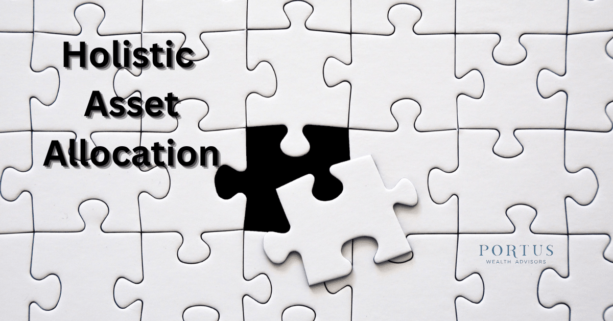 Blank puzzle with one piece hanging over the place where it completes the puzzle with the heading "Holistic Asset Allocation".