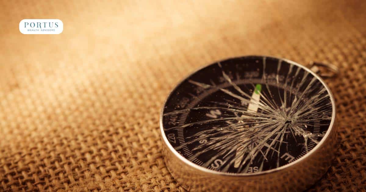 Broken compass representing succession challenges with a business.
