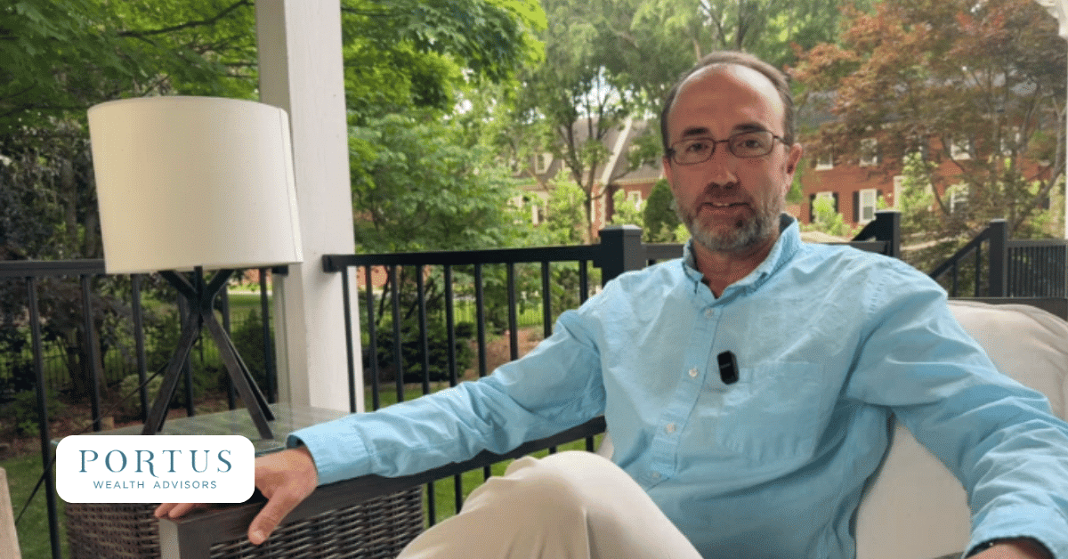 William Bissett, CFP (Certified Financial Planner) and CEPA (Certified Exit Planning Advisor) witht the Portus Wealth Advisors logo in the bottom left corner.