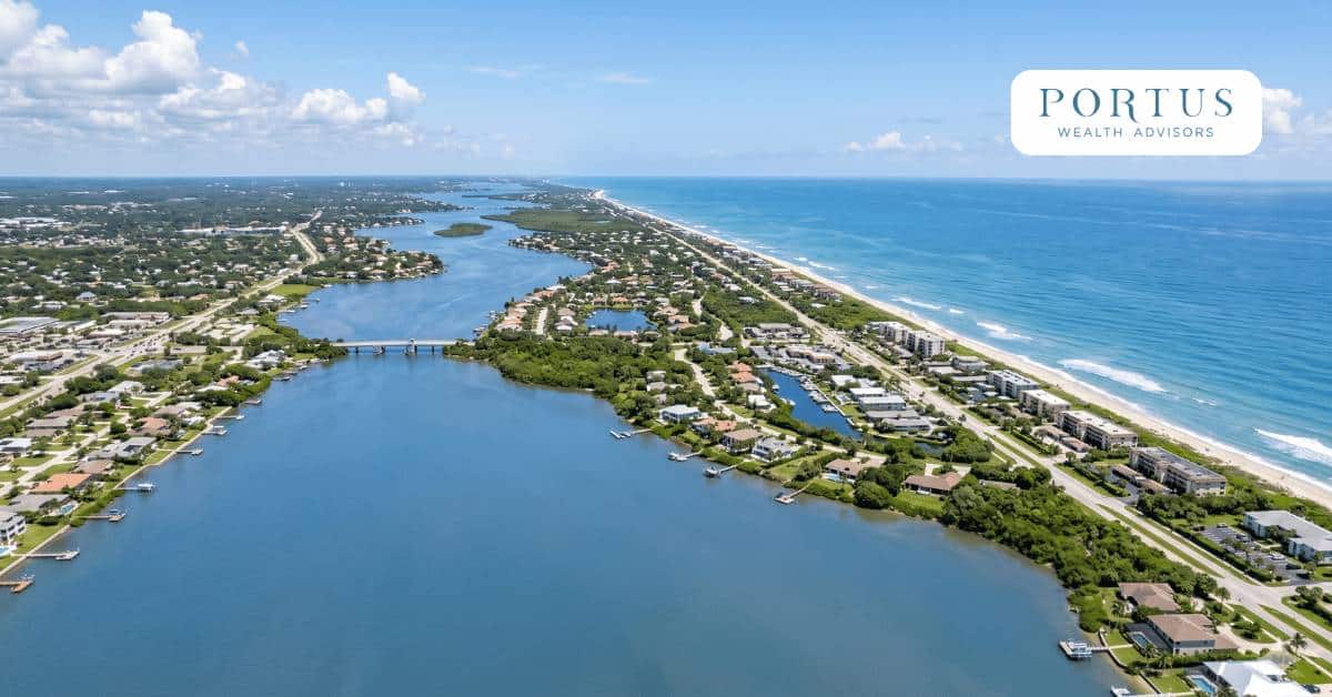 Aerial shot of Vero Beach, Florida for the "Selling Your Business in Vero Beach, Florida: Exit Planning Guide" blog post.